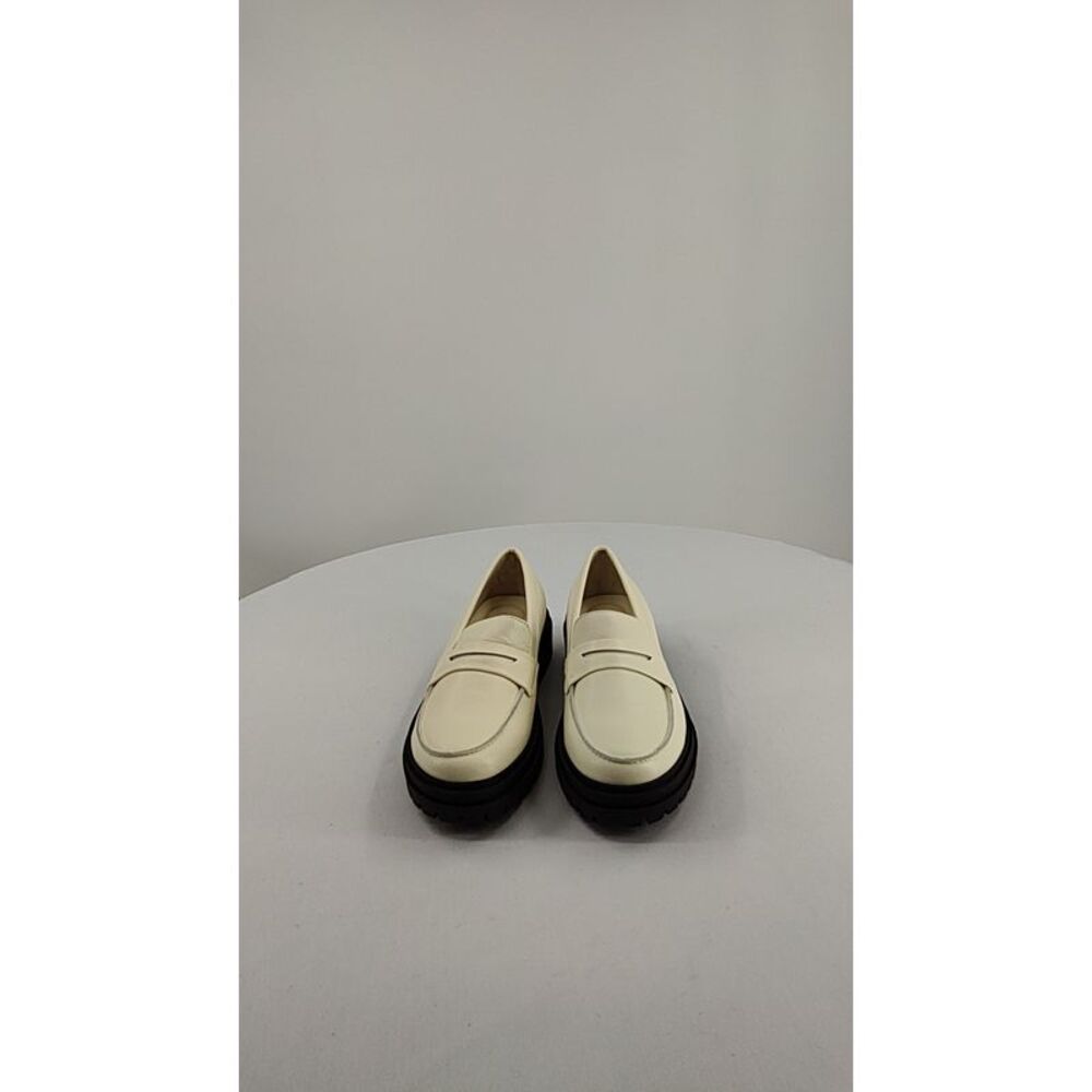 Quince Women Italian Leather Lug Sole Loafer Bone 6 - Picture 2 of 3